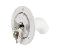 Marvix Set di tappi di riempimento per serbatoio dell'acqua dolce con 2 chiavi, colore bianco, per camper, roulotte, cavalli