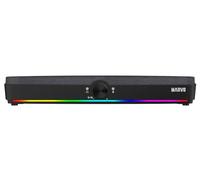 Marvo Scorpion SG-286 Soundbar Bluetooth 5.3, suono stereo, alimentazione USB, connessione cablata, USB o Bluetooth, illuminazione RGB a 7 colori, controllo volume, nero