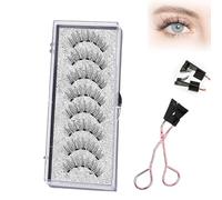 Marvulur Magnetic Eyelashes, Marvulur Salon Quality Reusable Magnetic Eyelash Kit, No Glue Needed, Easy to Wear and Remove(MB1K-5)