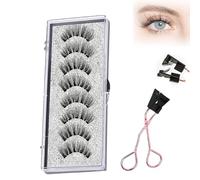 Marvulur Magnetic Eyelashes, Marvulur Salon Quality Reusable Magnetic Eyelash Kit, No Glue Needed, Easy to Wear and Remove(MB2K-5)