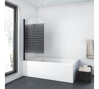 MARWELL BWF150 Black Lines - Parete per vasca da bagno, colore: nero opaco