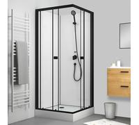 Marwell Doccia completa Prime Style Square, 80 x 80 x 200 cm, con piatto doccia e rubinetto, box doccia prefabbricato