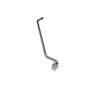 MARWELL PALERMO - Staffa di stabilizzazione curva, 47 cm, cromata per vetri di spessore da 6 a 8 mm, asta di supporto per pareti doccia