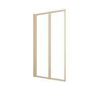 Marwell Parete pieghevole per vasca da bagno double oro, 120 x 70 cm, per vasca da bagno con vetro di sicurezza monolastra da 4 mm, due pareti pieghevoli orientabili, telaio in alluminio di alta