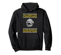 Marx - Tutto quello che voglio per Natale è il mezzo di produzione Felpa con Cappuccio