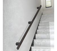 MARXAN Corrimano Nero per Scale, Ringhiera per Scale con Montaggio a Parete, Corrimano per Scale per Interni ed Esterni 1m 1.5m 2m 2.5m 3m Corrimano in Tubo Quadrato Antiscivolo(150cm)