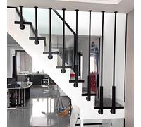 MARXAN Corrimano per Scale, gradini Esterni, balaustre per Scale, Colonna per balaustra in Ferro battuto a Forma di L, corrimano in Metallo per Ville di Hotel, uffici, Loft, Arredamento(50cm)