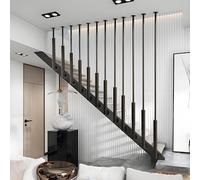 MARXAN Corrimano per Scale in Ferro battuto, gradini Esterni, ringhiera per Scale, Colonna a balaustra Antiscivolo a Forma di L, corrimano in Metallo per Hotel, Ville, uffici, Case e Loft(85cm)