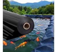 MARXAN Membrana Impermeabile Nera per laghetto, 3x7m 4x6m 5x8m 7x10m - per Piscine con Pesci Koi da Giardino, stagni da Piccoli a Medi, Giochi d'Acqua, Facile da Tagliare e Modellare(5x10m)