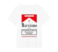 Marxismo - Contro Il capitalismo Maglietta, Donna Plus-Size, Bianco, 5X