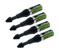 MarXman MARXMAN1BLK - Penna per marcatura a gesso, con 4 fori profondi, oltre 45 mm, colore: Nero