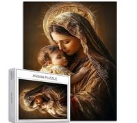 Mary Holding - Puzzle da 1000 pezzi, motivo: Gesù bambino, arte della maternità, puzzle cristiano, per la decorazione della casa, idea regalo, perfetto per serate di gioco, 50 x 68 cm