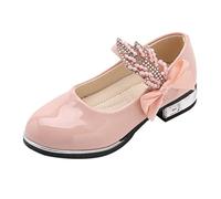 Mary Jan, scarpe da ragazza in pelle verniciata, per la scuola, scarpe da sera, rosa, 31 EU
