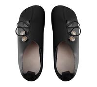 Mary Jane Flats - Scarpe da donna a testa tonda, classiche da balerina, morbide e confortevoli, morbide e morbide, ballerine chiuse, scarpe da ballo, Nero , 41 EU