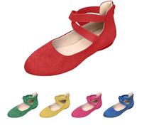 Mary Jane - Grazioso abito da donna, morbido, per feste, vacanze, ballerine, ballerine, flats, per donne, comodo, alla caviglia, casual, slip, eleganti, scarpe da ballo, comode e morbide, Colore