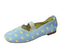 Mary Jane - Scarpe basse da donna, comode e leggere, traspiranti, eleganti, Celeste., 36 EU