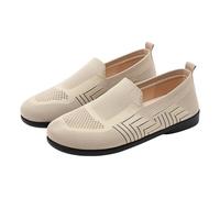 Mary Jane, scarpe basse da donna, eleganti e comode, in materiale lavorato | Scarpe da ginnastica piatte slip-on con suola flessibile, leggere, traspiranti, per il tempo libero