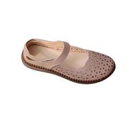 Mary Jane - Scarpe basse da donna in pelle, leggere, estive, comode, morbide, per il tempo libero, con punta rotonda, impermeabili, traspiranti, per viaggi, uso quotidiano, Colore: rosa., 40 EU