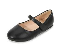 Mary Jane Scarpe da danza per bambini, scarpe da balletto per ragazze, scarpe da sera, scarpe ortopediche di cristallo in ecopelle, scarpe da sposa da principessa, scarpe da ballo leggere, Nero , 26