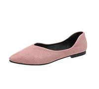 Mary Jane - Scarpe da donna comode, ballerine eleganti senza lacci, scarpe classiche, antiscivolo, suola piatta, per il tempo libero, Colore: rosa., 37 EU