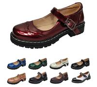 Mary Jane Scarpe da donna comode da donna con piattaforma Chunky scarpe basse con fibbia con cinturino Loafer punta rotonda décolleté cosplay uniforme abito scarpe giapponesi dolce Lolita principessa
