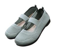 Mary Jane - Scarpe da donna comode, eleganti e antiscivolo, da passeggio, traspiranti, con suola piatta, per il tempo libero, Verde menta, 39 EU