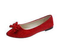 Mary Jane - Scarpe da donna, comode, eleganti, per il tempo libero, per matrimonio, antiscivolo, suola morbida, traspiranti, per lavoro, viaggi e vita quotidiana, Colore: rosso, 37 EU