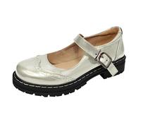 Mary Jane Scarpe da donna con plateau Mary Janes Uniform Office Scarpe da sera Dolce Lolita Principessa Scarpe Punta tonda Tacco a blocco Scarpe in pelle Fibbia Scarpe casual da donna Scarpe da festa
