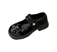 Mary Jane Scarpe da donna | Scarpe casual con tacco basso in vernice scarpe con fibbia tacco basso Mary Janes eleganti casual carine memory foam vintage borchiate fiore vacanza uscire scarpe, Nero ,