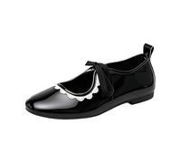 Mary Jane - Scarpe da donna vintage, con lacci, in pizzo, Nero , 39 EU