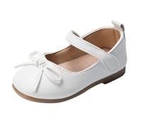 Mary Jane - Scarpe da principessa per battesimo, ballerine, per bambini, per cosplay, feste, matrimoni, primi passi, bianco, 25 EU