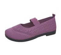 Mary Jane - Scarpe ortopediche da donna, estive, traspiranti, in rete, comode, con suola piatta, leggere, resistenti alle cadute, per il tempo libero, per le vacanze e la vita quotidiana, Viola, 41 EU