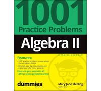 Mary Jane Sterl Algebra II: 1001 Practice Problems For Dummies (+ Fr (Tascabile)