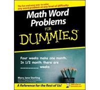 Mary Jane Sterling Math Word Problems For Dummies (Tascabile)
