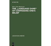 Mary-John Mananz The "Language game" of confessing one's beli (Copertina rigida)
