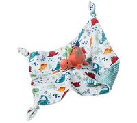 Mary Meyer Pebblesaurus Stuffed Animal Security Blanket, 33 x 33-Centimetres, Coral Dinosaur