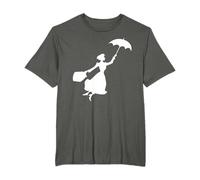 Mary Poppins Flying Silhouette Maglietta