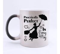 Mary Poppins Practically Perfect in Every Way- Funny Magic Morphing Mug Tazze da caffè o tè Cup Cool Birthday/Christmas Gifts for Men, Women, Him, Ragazzi e Ragazze
