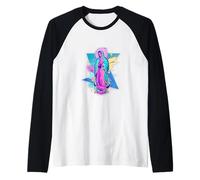 Mary Virgen De Guadalupe Nostra Signora Cattolica Maglia con Maniche Raglan