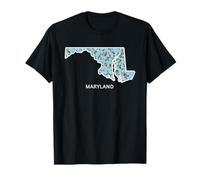 Maryland Forget Me Not Flower Floral State Maglietta