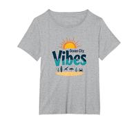 Maryland Ocean City Vibes Spiaggia Vacanze estive Maglietta, Donna Plus-Size, Grigio Melange, 1X