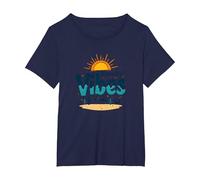 Maryland Ocean City Vibes Spiaggia Vacanze estive Maglietta, Donna Plus-Size, Navy, 1X