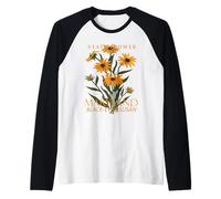 Maryland Territory Fiore La Susan dagli Occhi Neri Maglia con Maniche Raglan
