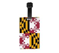 Maryland - Valigetta rimovibile con bandiera dello stato del Maryland, etichetta per la privacy della borsa da golf, borsa per la scuola per bambini, etichetta per borsa sportiva, etichetta per
