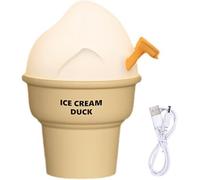 Marys - Luce notturna a forma di gelato anatra per bambini, con LED tattile, ricaricabile da 1200 mAh, luce soffusa, lampada decorativa e comodino, colore: giallo