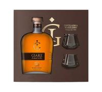 Marzadro - Confezione Moderna con Grappa Riserva di Amarone Giare + 2 Calici 0,