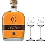 Marzadro DISTILLERIA GRAPPA GIARE AMARONE 70 CL CON 2 BICCHIERI TULIPANO