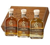Marzadro grappa amarone chardonnay gewurztraminer collezione giare 3x cl.20