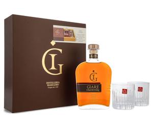 Marzadro Grappa Le Giare Chardonnay con 2 Bicchieri 45% vol. 0,70l