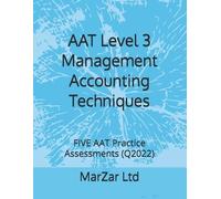 Marzar Ltd AAT Level 3 Management Accounting Techniques (Tascabile)